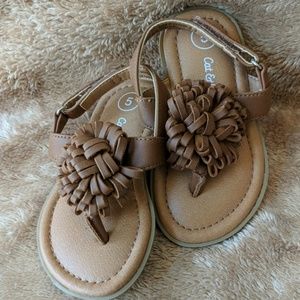 Cat and Jack brown strap sandal size 5